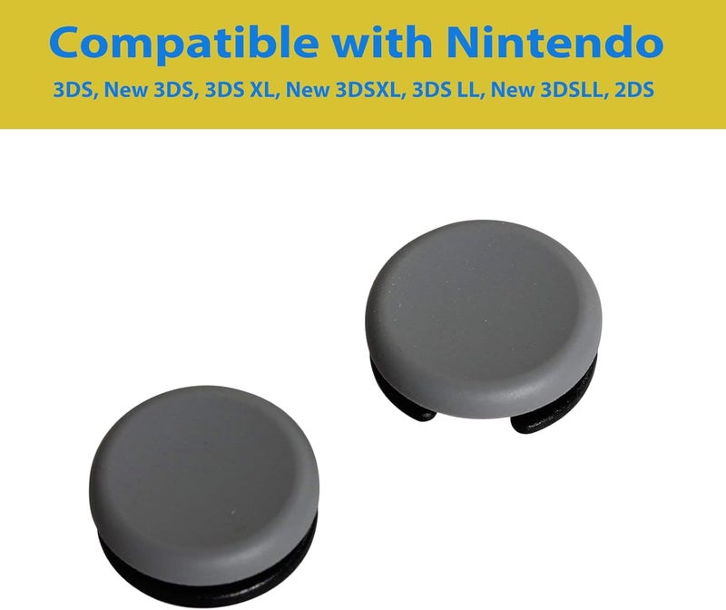 Timorn Analog Stick Cap Circle Pad Replacement 3D Joystick Cover for New 3DS / 3DS / 3DSLL / 3DSXL / 2DS Controller (Dark Gray) - Image 2